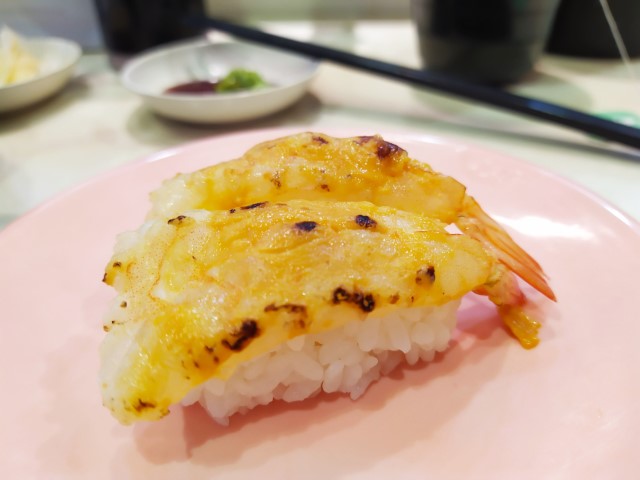 Torched Shrimp Sushi at Sushi Express