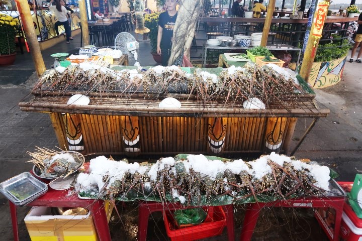 Lots of lobsters in the open air at Hoi An Night Market