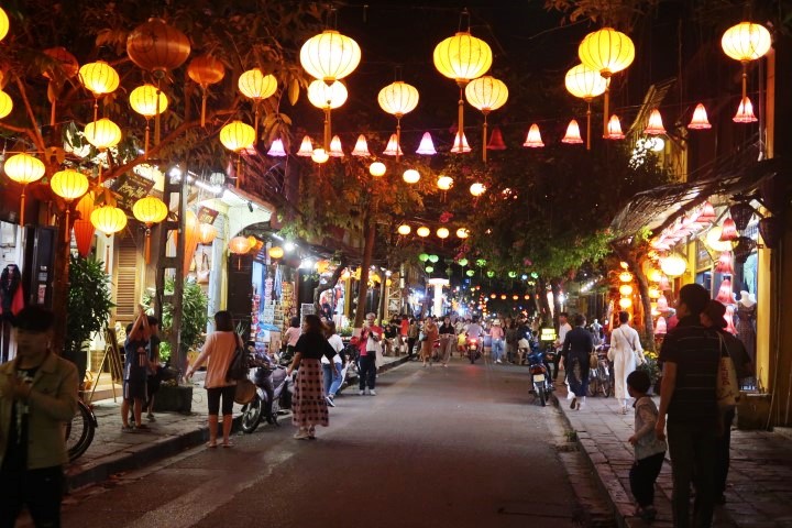 Lantern-lit streets in Hoi An Ancient City