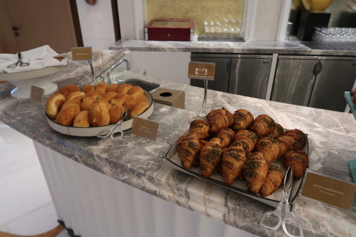 Zatar Croissants & Pan de Sal for breakfast at Imperial Club Lounge Atlantis Dubai 