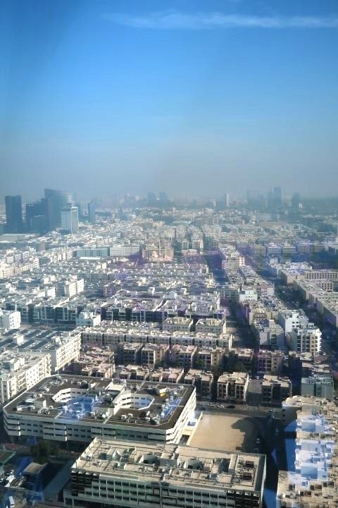 View of Old Dubai Neighbourhood to the north of Dubai Frame