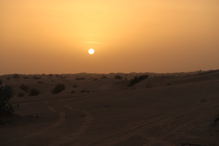 Dubai desert sunset