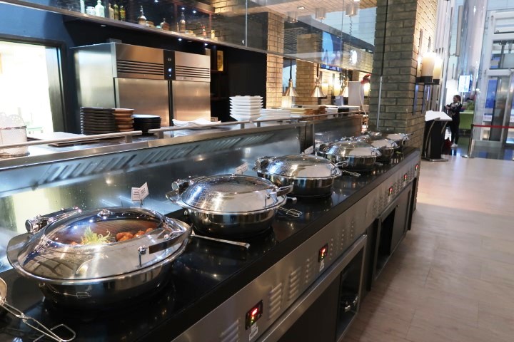 Breakfast selection at Ahlan Lounge Dubai Airport