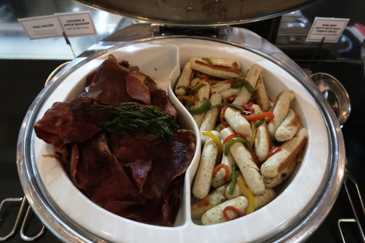 Veal Bacon, Chicken Apple Sausage Ahlan Lounge Dubai International Airport Priority Pass Lounge Review