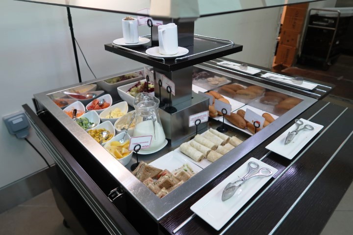 Food selection at Marhaba Lounge Dubai International Airport Priority Pass Lounge