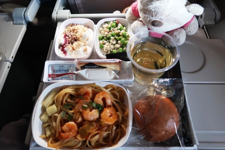 Meal aboard Emirates Flight from Dubai to Singapore