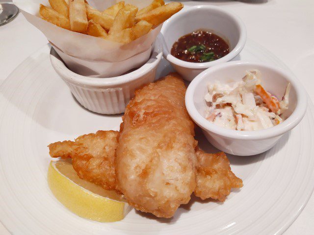 Quantum of the Seas Main Dining Room Dinner (Classic Fish & Chips)