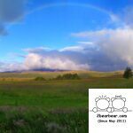 Complete rainbow in the fields off Skotel Alpine Resort NZ