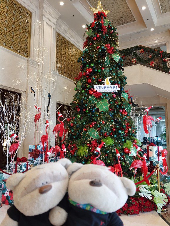 Huge Christmas Tree in Lobby of Vinpearl Resort & Spa Phu Quoc