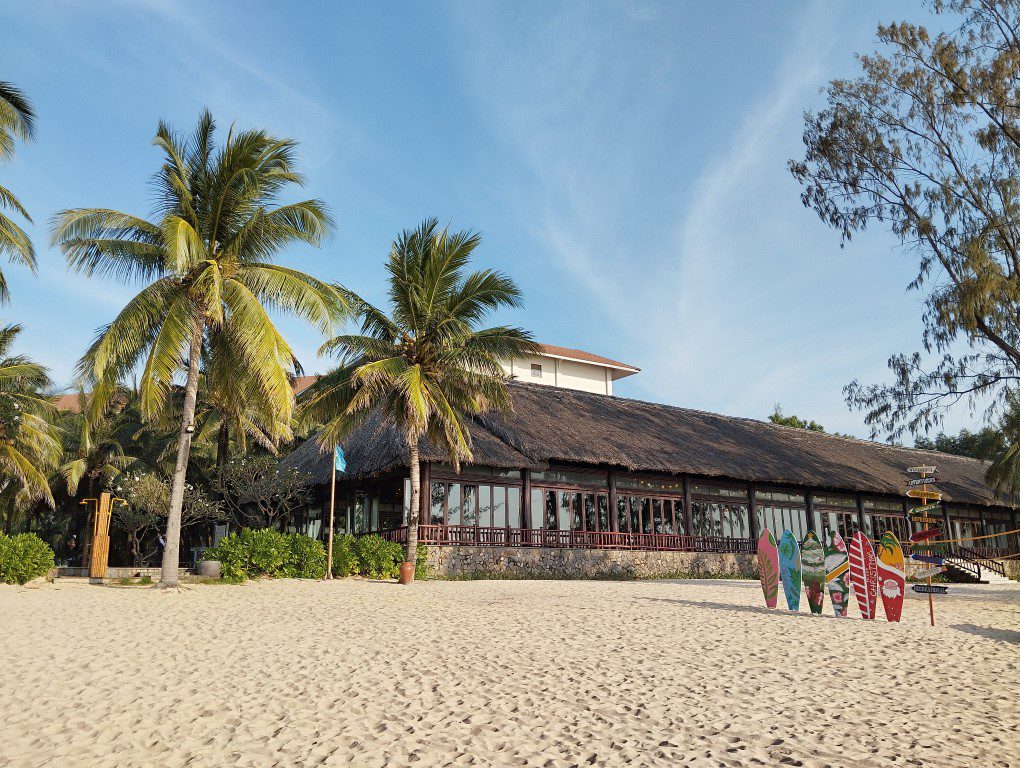 View of Pepper Restaurant Vinpearl Resort & Spa Phu Quoc from the beach