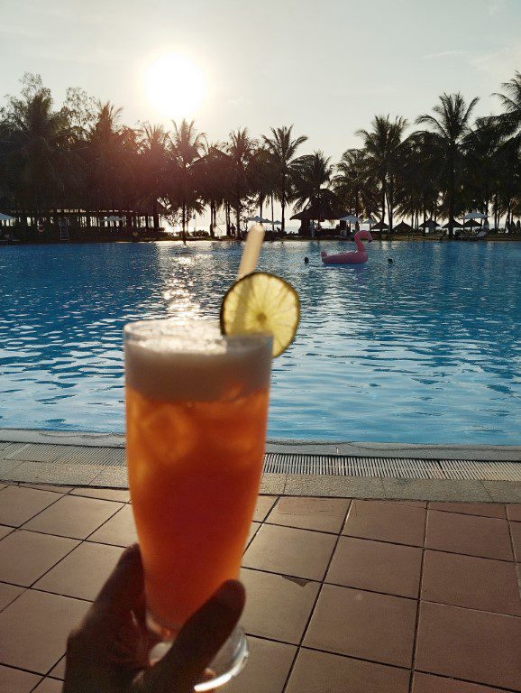 Having Mai Tai (160K VND) as our welcome drink to Vinpearl Resort & Spa Phu Quoc from Sim Bar Poolside Bar