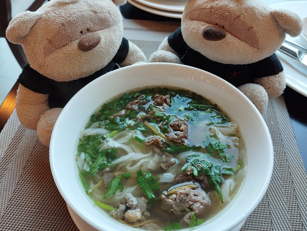 Vinpearl Resort & Spa Phu Quoc Buffet Breakfast - Beef Pho, one of the best we've tasted in Vietnam