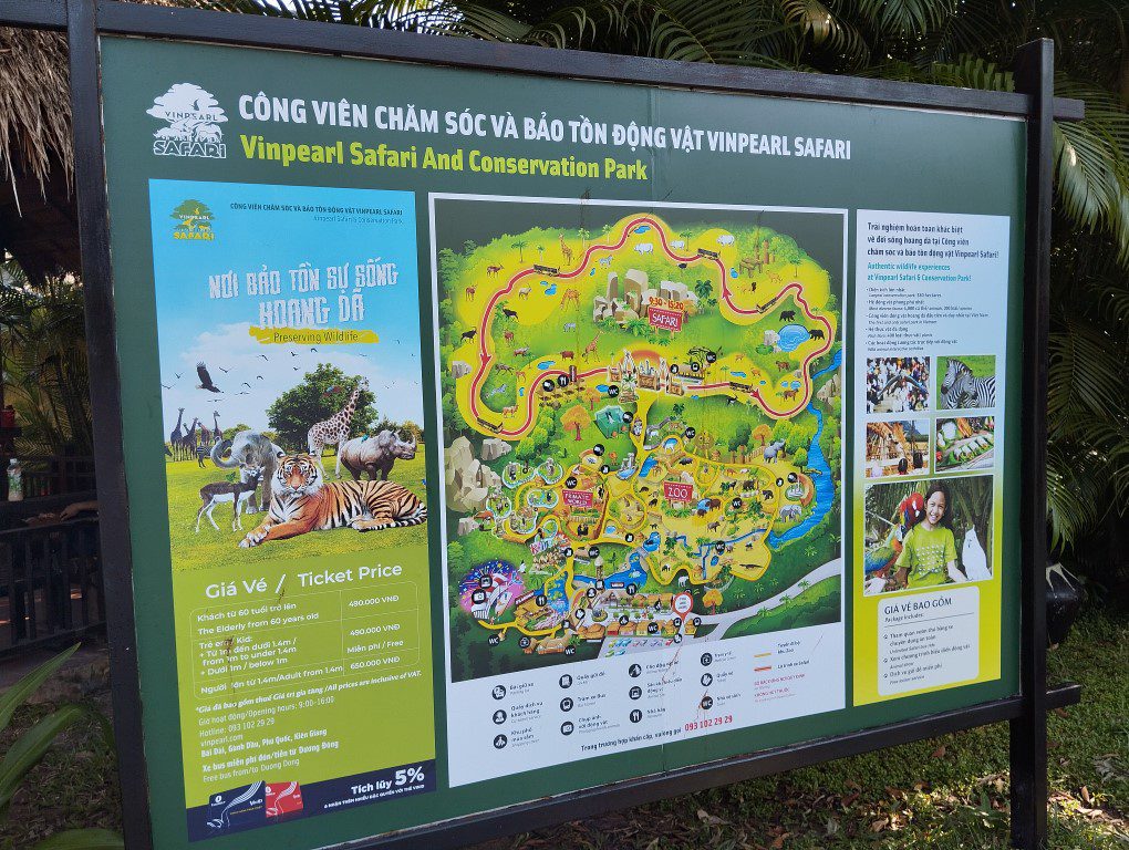 Map of Vinpearl Safari Phu Quoc