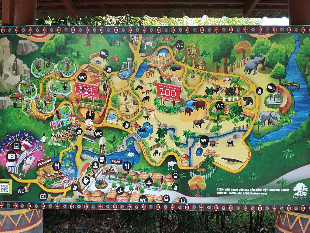 Map of Vinpearl Safari Phu Quoc Review