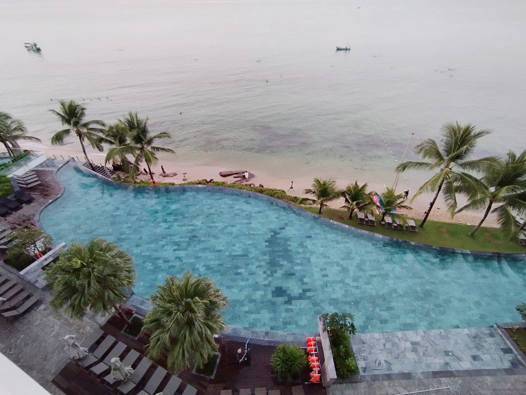 Swimming pool and ocean view from Premium Ocean View Room Seashells Phu Quoc Hotel & Spa