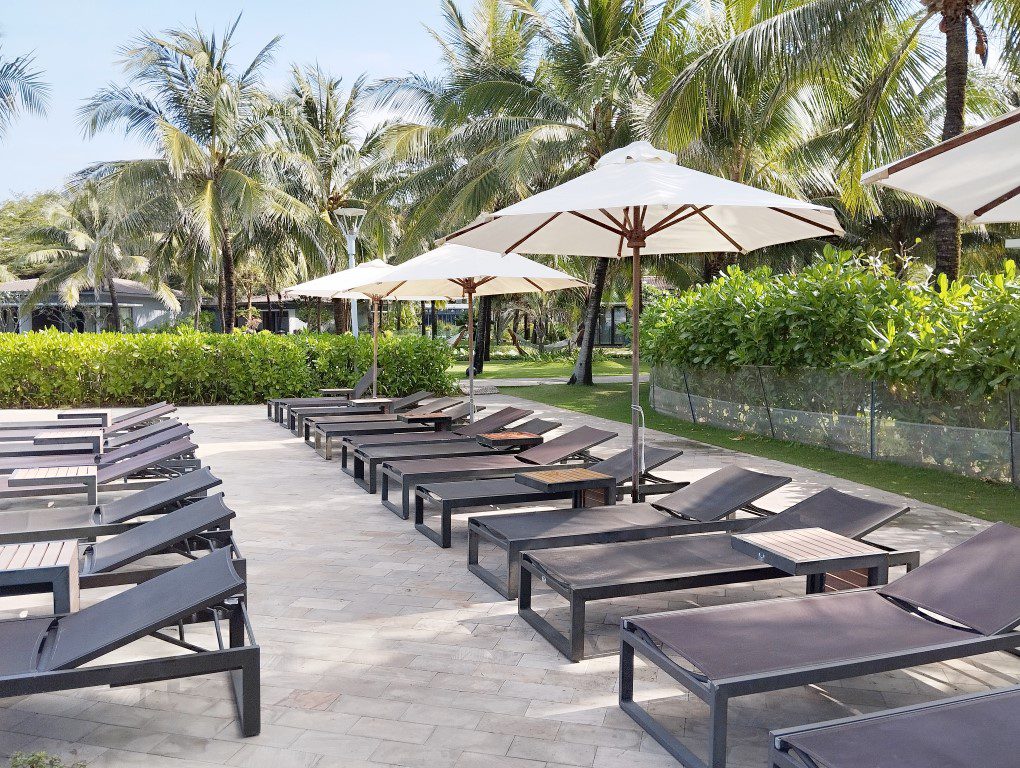 Many deck chairs at Novotel Phu Quoc Resort