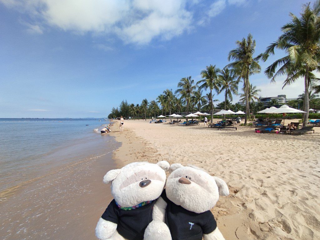 Beach in front of Novotel Phu Quoc Resort with beautiful fine sand