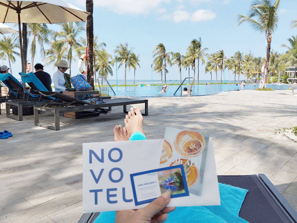 Chilling out by the pool at Novotel Phu Quoc Resort