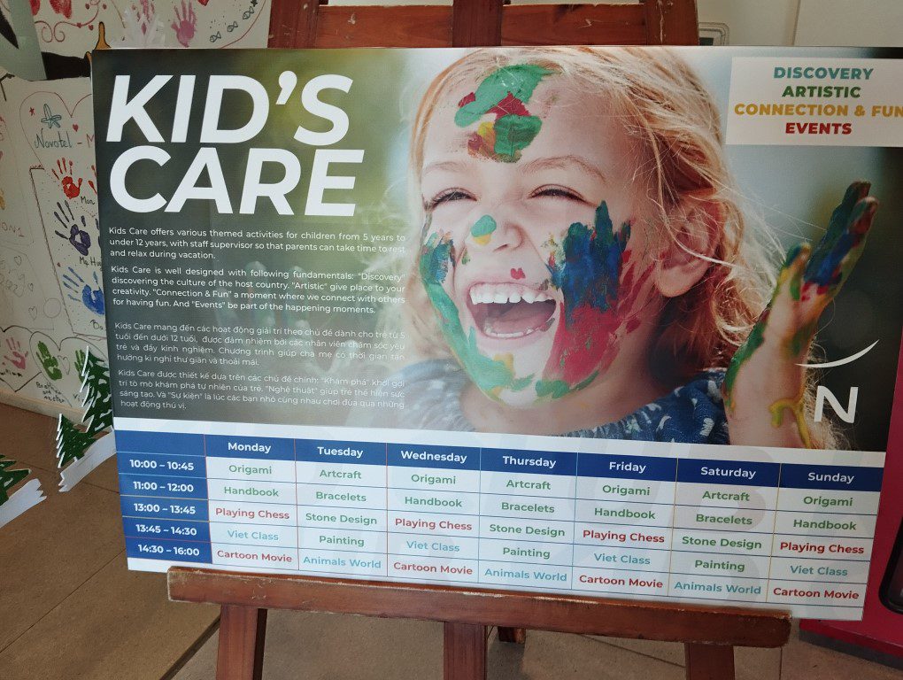 Novotel Phu Quoc Resort Kid's Care Daily Programme Schedule