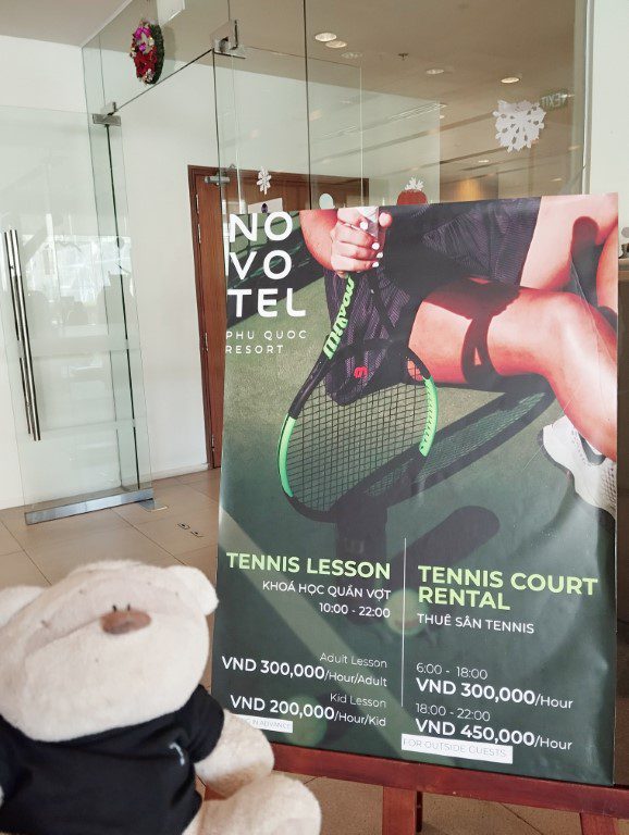 Novotel Phu Quoc Resort Tennis Court Rental and Lesson Fees