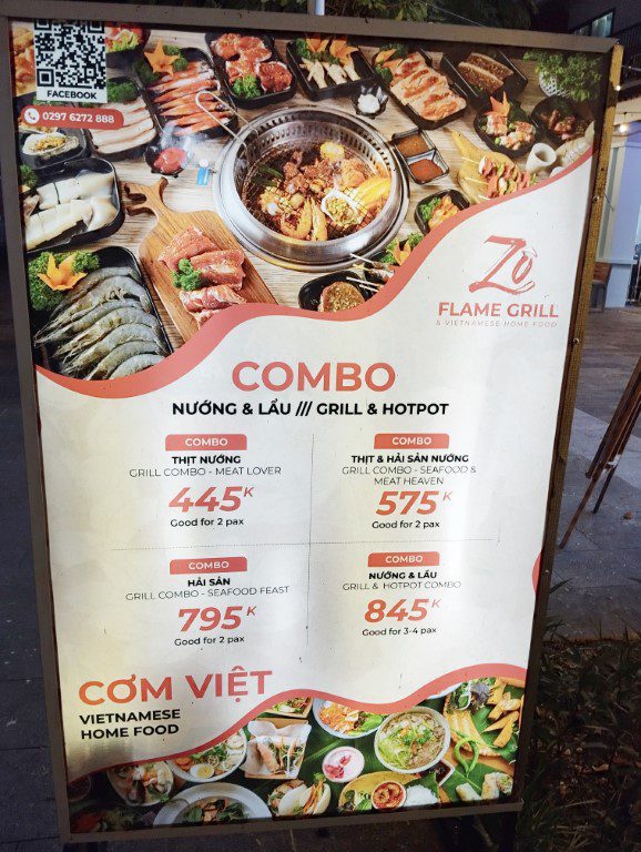 Sonasea Shopping Center Zo Flame Grill Menu