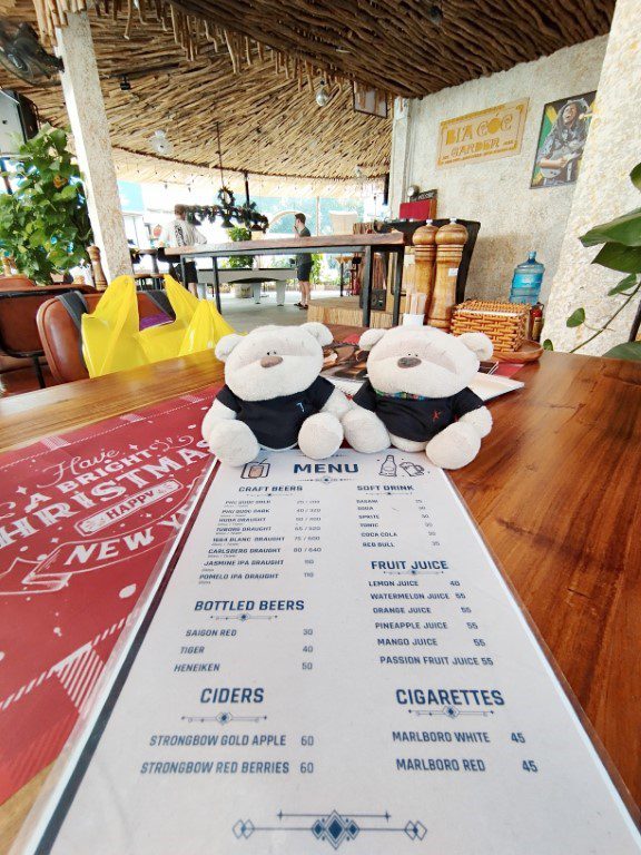 Bia Coc Garden inside Phu Quoc Centre Menu