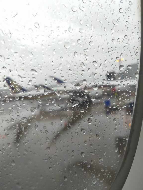 Heavy thunderstorm at Changi Airport prior to our flight to Kuala Lumpur KL