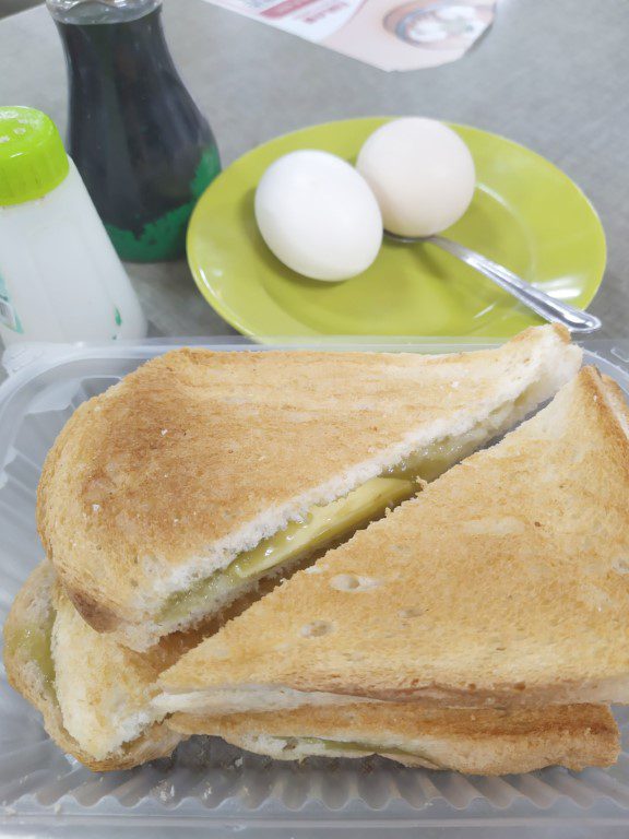 Keng Swee Hainan Cafe at ICC Pudu Hawker Centre Kuala Lumpur - Coffee Eggs and Toast