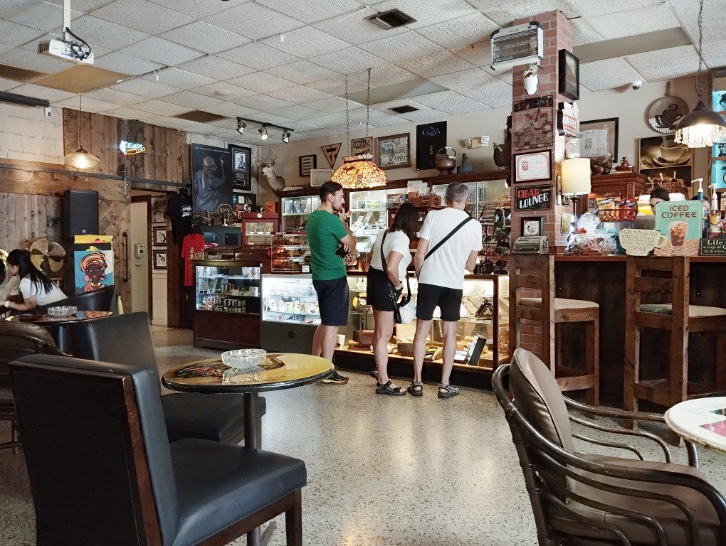 Counter where we ordered Cuban Coffee from Havana Classic Cigar Little Havana Miami