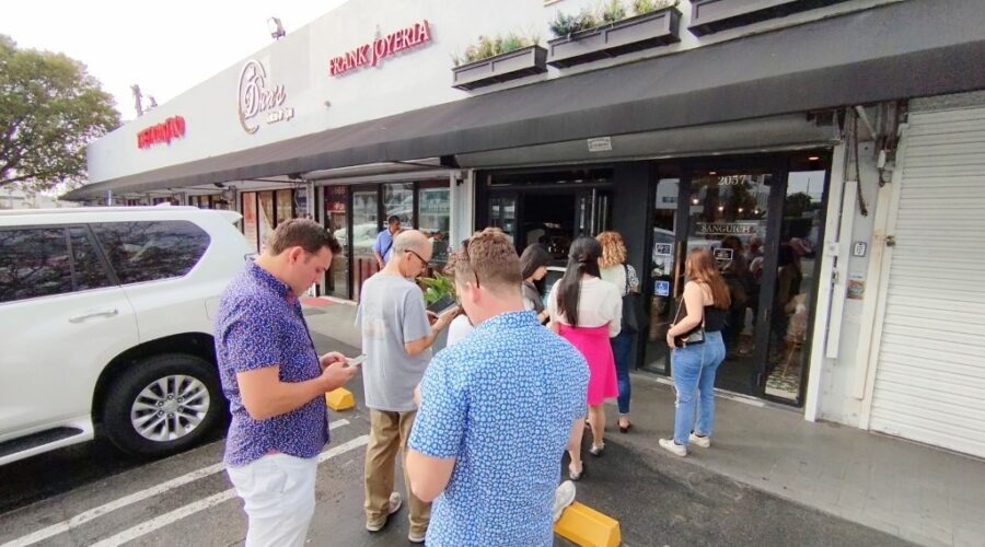 The Taco Stand (at the same row of Sanguich de Leon - see red sign at the rear of photo) in Little Havana Miami