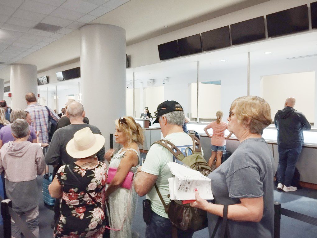 Check-in process for KLOVE Cruise 2024 at Port of Miami Terminal C