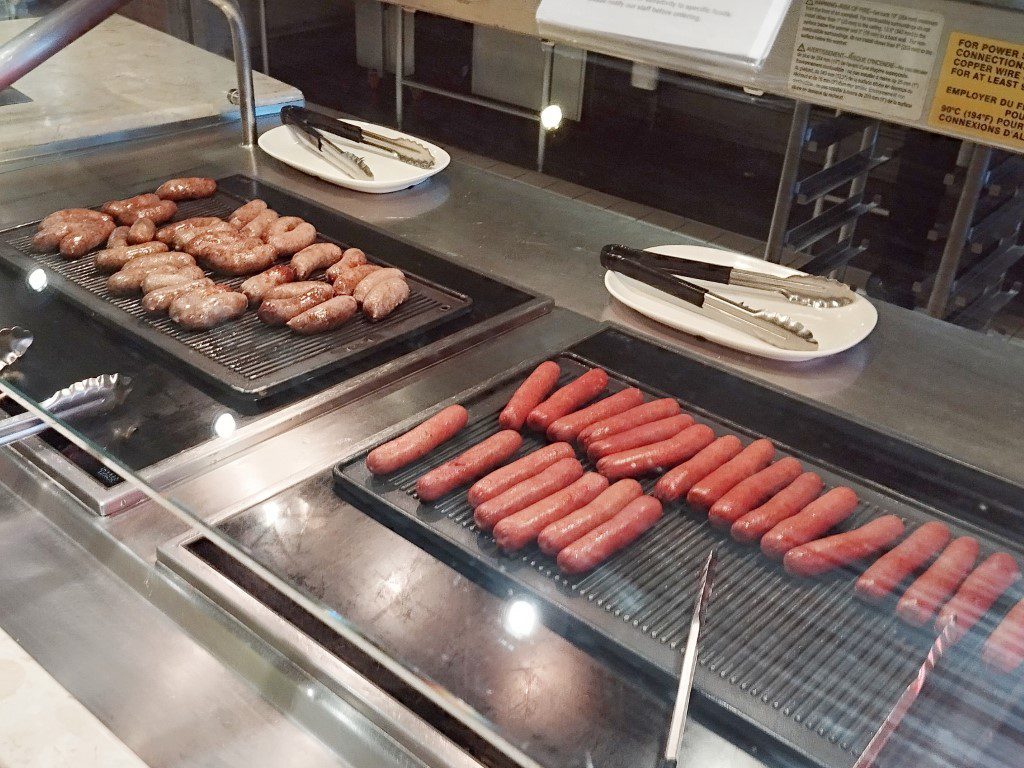 KLOVE Cruise 2024 First Buffet Meal onboard MSC Divina at Calumet Restaurant - Sausages