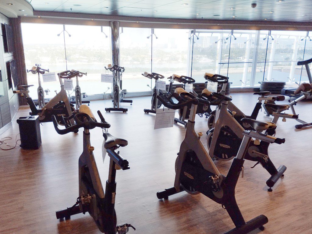 MSC Divina Gym during KLOVE Cruise 2024 - Spin Bikes