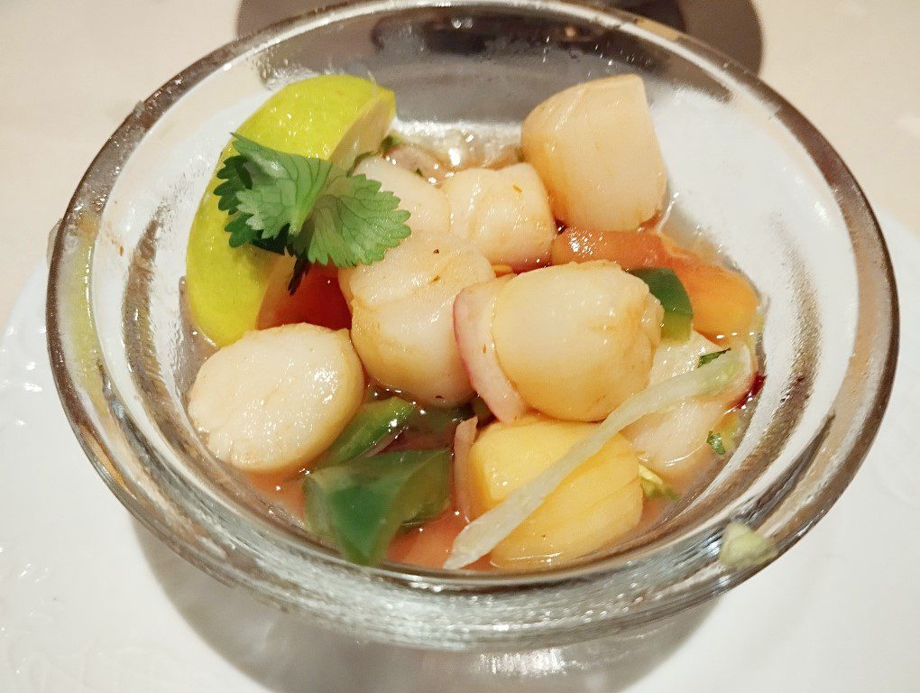 KLOVE Cruise 2024 MSC Divina Day 1 Dinner - Bay Scallop Ceviche