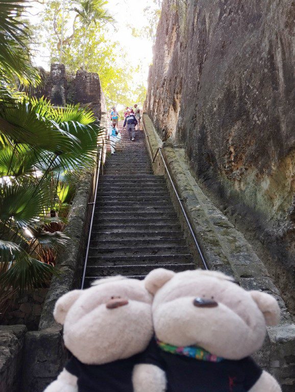 KLOVE Cruise 2024 - 2bearbear at the bottom of Queen's staircase Nassau Bahamas