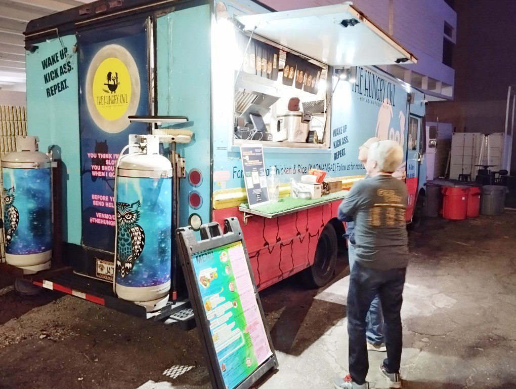 The Hungry Owl Thai Food Truck located next to Ruby Beach Brewing Company Jacksonville