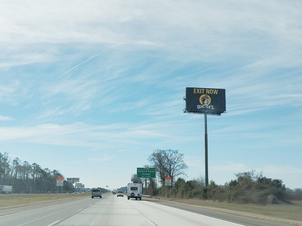 Buc-ee's Sign (Florida) that read "Exit Now."