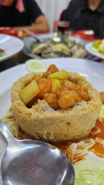 Sek Yuen Restaurant Kuala Lumpur Sweet & Sour Fried Pork in Yam Basket