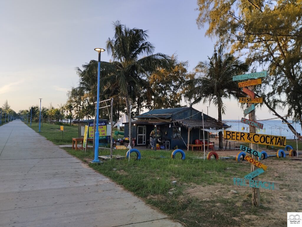 Morning jog along promenade next to Novotel Phu Quoc Resort