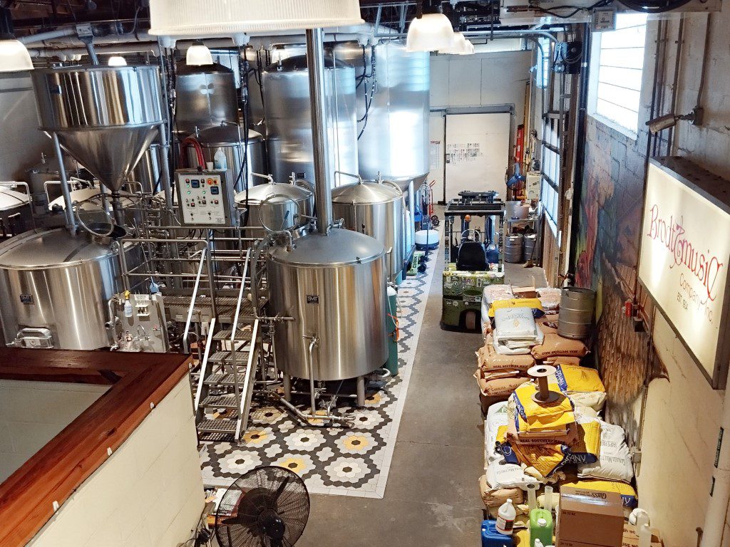 Craft Beers Brewing inside Legion Brewing Plaza Midwood Charlotte