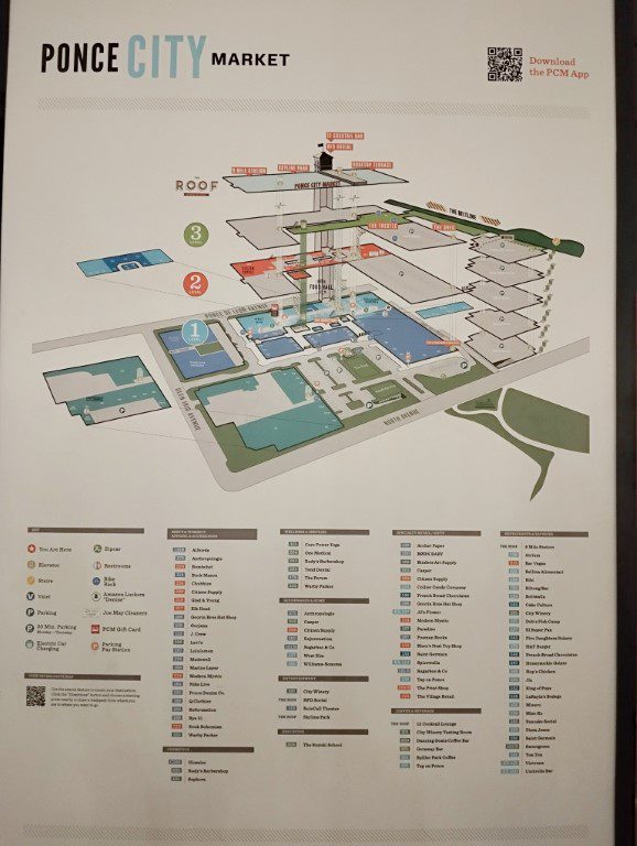 Map of Ponce City Market Atlanta