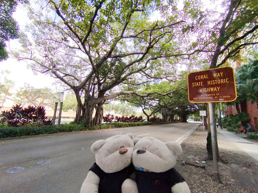 Walking along Coral Way State Historic Highway to Little Havana Miami