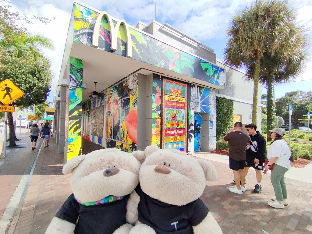 Colourfully decorated McDonald's at Little Havana Miami