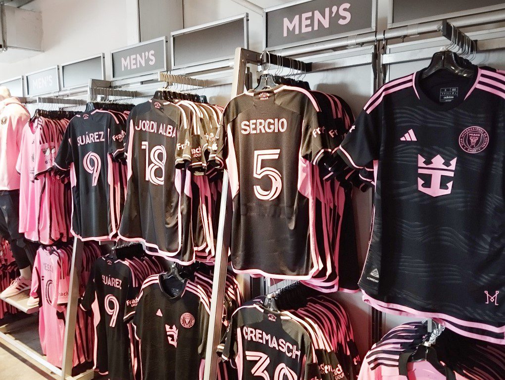 Inside Inter Miami Store at Chase Stadium - Black Jersey