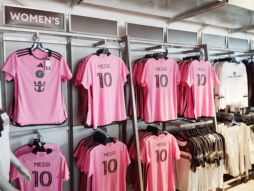 Inside Inter Miami Store at Chase Stadium - Pink Jersey