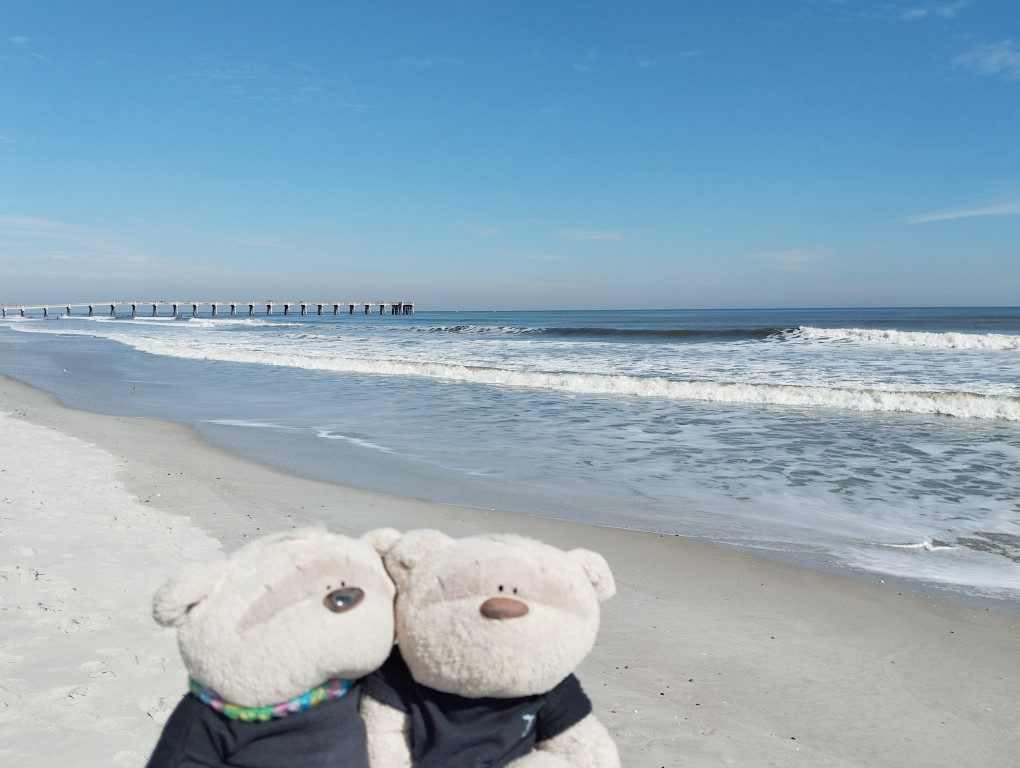 Checking out the waves at Jacksonville Beach