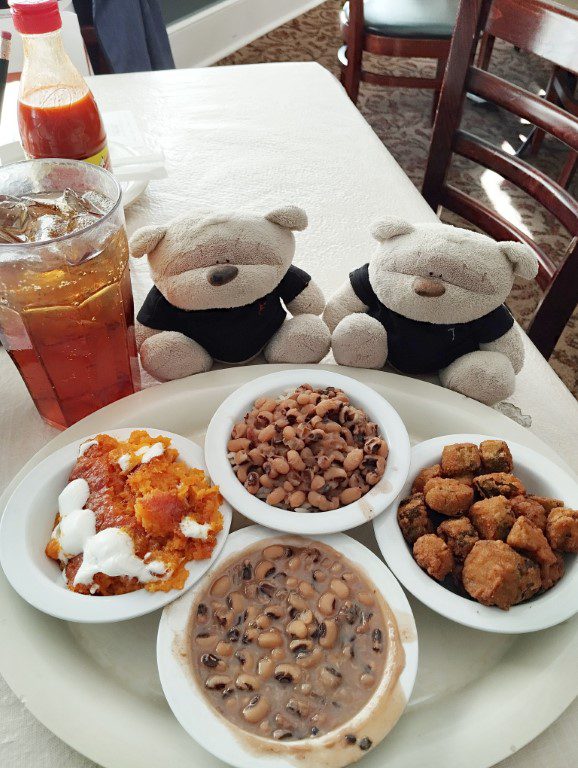 Mary Mac's Tea Room Atlanta - Sides of Fried Okra, Black Eyed Peas, Hoppin John and Sweet Potato Souffle