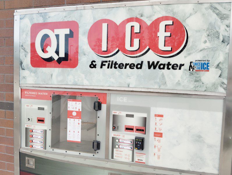 Stopping for gas at QuikTrip Convenience Store - Ice and Filtered Water Machine