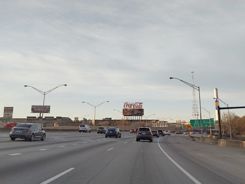 Saying goodbye to one of many Coca-Cola signboards in Atlanta