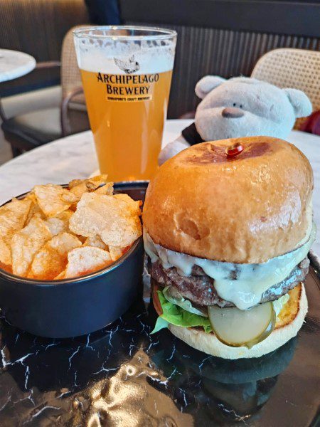 The Stamford Brasserie Dinner during Swissotel The Stamford Staycation - Wagyu Burger with additional patty ($40)